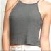 Brandy Melville Tops | Brandy Melville Grey Ribbed Halter Top | Color: Gray | Size: One Size