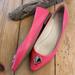 Kate Spade Shoes | Kate Spade Salmon Leather Ballet Flats With Gold Spade And Heart Emblem | Color: Orange/Pink | Size: 8.5