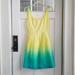 Nine West Dresses | Nine West 100% Cotton Dip Dye Sleeveless Fit And Flare Dress, Sz 2 | Color: Blue/Yellow | Size: 2