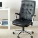 Inbox Zero Assael Desk Chair Upholstered in Brown/Gray | 25 W x 28 D in | Wayfair 474D994F93BD45F5B6AECB519456BC2C
