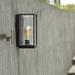 17 Stories 1-Light Bronze Outdoor Wall Mount Sconce Aluminum/Glass/Metal in Black/Gray | 10.24 H x 4.72 W x 5.47 D in | Wayfair