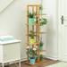 MoNiBloom 6 Tiers Vertical Tall Bamboo Plant Stand 7 Potted Flower Corner Holder Wood/Manufactured Wood in Brown | Wayfair A01A5A018A2