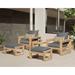 Mercury Row® Freddy 5 Piece SunbrMultiple Chairs Seating Group w/ SunbrCushions Wood in Brown | Outdoor Furniture | Wayfair