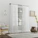 Langley Street® Holtz Linen Burlap Weave Linen Blend Sheer Tab Top Curtain Panel Linen in White | 63 H in | Wayfair