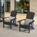 Rosecliff Heights Adirondack Chair Plastic/Resin in Black | 36.6 H x 29.1 W x 33.9 D in | Wayfair 5638EEC9B24044CFBC8EC2A6812F0E8E