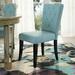 Lark Manor™ Aristeo Tufted Side Chair Wood/Upholstered/Fabric in Blue | 37.5 H x 18.5 W x 25.5 D in | Wayfair BD88BF23E0994E3DB59355A643D32F4D