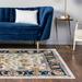 Blue/Orange 48 x 0.33 in Area Rug - Lark Manor™ Arenas Oriental Power Loom Blue/Beige/Orange Area Rug Polypropylene | 48 W x 0.33 D in | Wayfair