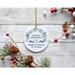 The Holiday Aisle® Custom Our First Christmas Solid Ball Ornament Ceramic/Porcelain in White | 1 H x 2.8 W x 2.8 D in | Wayfair