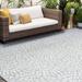 Gray/White 106 x 0.04 in Area Rug - Andover Mills™ Hiott Floral Indoor/Outdoor Area Rug Polypropylene | 106 W x 0.04 D in | Wayfair