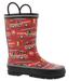 Western Chief Fire Truck Rescue - Boys 4 Youth Red Boot Medium