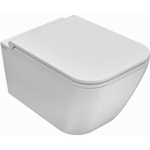 Wandmontage der Keramik-Toilette ohne Rand 52.36 Globo Stone STS05 | Weiß - Globo BI - Weiß - Globo