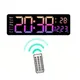 Grande horloge murale numérique LED température date semaine télécommande horloge de table 2