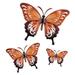 Regal Art & Gift 12902 - Luster Butterfly Wall Decor Set/3 - Brown Wall Decor Figurines