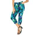 Plus Size Women's Secret Slimmer® Capri by Catherines in Tropical Multi Print (Size 18 W)