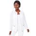 Plus Size Women's Eyelet Jacket by Jessica London in White (Size 16) Cotton Spring Summer Jean Detail