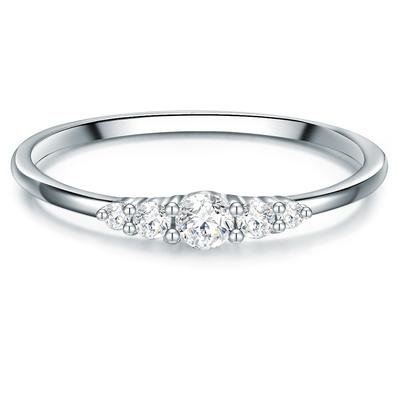Trilani Ring Sterling Silber Zirkonia in 54 Damen Image