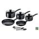 Tefal Induction G155S844 Non-Stick Cookware Set 8 Pieces-Black, saucepans, Aluminium