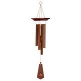 Woodstock Chimes Rustic - Amber Wind Chime Wood/Metal/Stone in Brown/Gray | 22 H x 4 W x 4 D in | Wayfair RCA