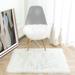 White 48 x 36 x 2.5 in Area Rug - Everly Quinn Mamduh Handmade Shag Faux Sheepskin Rug Sheepskin/Faux Fur | 48 H x 36 W x 2.5 D in | Wayfair