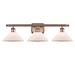 Newton St Loe 3-Light Dimmable Vanity Light, Copper in White/Brown Laurel Foundry Modern Farmhouse® | 10 H x 26 W x 5.5 D in | Wayfair