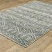 Blue/White 154 x 118 x 0.39 in Area Rug - Langley Street® Howard Beach Beach Geometric Blue/Beige Area Rug | 154 H x 118 W x 0.39 D in | Wayfair