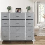 Sorbus Dresser W/12 Drawers - Furniture Storage Chest Tower Unit For Bedroom Wood in Gray | 48.75 H x 11.75 W x 11.75 D in | Wayfair DRW-12D-GRY