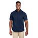 Harriton M585 Men's Advantage IL Short-Sleeve Work Shirt in Dark Navy Blue size 4XL | Cotton/Polyester Blend