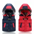 Manteau Épais à Capuche pour Enfant Garçon et Fille Vêtement Chaud en Patchwork pour Adolescent de