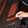 Patch décoratif de capot de moteur de voiture en alliage d'aluminium rouge argent Toyota Gazpra