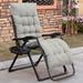 Outsunny Padded Zero Gravity Chairs, Folding Recliner Chair, Patio Lounger with Cup Holder, Adjustable Backrest