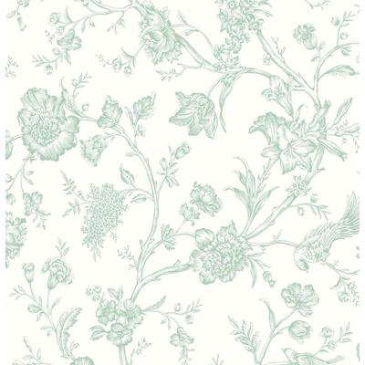 NextWall Jasmine Chinoiserie Peel and Stick Wallpaper