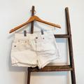 Levi's Shorts | Levi's Wedgie Fit Off-White Distressed Denim Shorts | Color: White | Size: 25