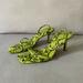 Zara Shoes | Neon Zara Snakeskin Heels | Color: Black | Size: 7.5