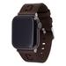 Brown Cleveland Guardians Leather Apple Watch Band