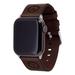 Brown Texas Rangers Leather Apple Watch Band