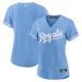 Women's Nike Light Blue Kansas City Royals Alternate Replica Team Logo Jersey