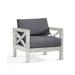 Gracie Oaks Abbi-Rose Patio Chair w/ Sunbrella Cushions in White | 26 H x 33 W x 30 D in | Wayfair 09E6E001A7C346B69691A0A031C7B9B2