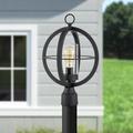 Trent Austin Design® Dumais 17.75"H Globe UV Resistant Transparent Glass Outdoor Lantern Head Metal in Black | 17.75 H x 12 W x 12 D in | Wayfair