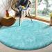 Blue 2.5 in Area Rug - Everly Quinn Mamed Dosie Handmade Shag Pink Area Rug Sheepskin/Faux Fur | 2.5 D in | Wayfair