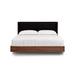 Copeland Furniture Sloane Solid Wood and Platform Bed Wood and /Upholstered/Polyester in Black | 48 H x 62 W x 88.75 D in | Wayfair