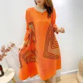 Robe Orange Pliable Nouveau Style Style Étranger Fin Version Coréenne Printemps 2023