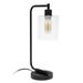 Lalia Home Modern Iron Desk Lamp with USB Port and Glass Shade - N/A