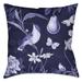 Laural Home Blue Florals I Outdoor Throw Pillow