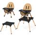 Babyjoy 5-in-1 Baby High Chair Infant Wooden Convertible Chair - 24.5'' x 24.5'' x 39.5''