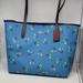 Coach Bags | Coach City Tote With Floral Bow Print C7273 Blue Multi | Color: Blue/Yellow | Size: Approx. Measurements: 13" L X 11" H X 6.25" W
