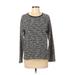 Ann Taylor Pullover Sweater: Black Marled Tops - Women's Size Small