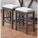 Lark Manor™ Allyza 25.25" Counter Stool Wood/Upholstered in Gray | 25.25 H x 18.25 W x 12.25 D in | Wayfair 62E1F67D8FB84D3EBE0BD22E7A6114A7