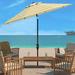 Breakwater Bay 130" Beach Umbrella Metal in Orange/White | 105.51 H in | Wayfair C0A02819723A4955BE52B2C68144914D