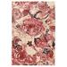 Black/Red 30 x 0.17 in Area Rug - Birch Lane™ Devoris Indoor/Outdoor Floral Pink/Beige/Dark Brown Area Rug Viscose | 30 W x 0.17 D in | Wayfair