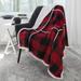 Premium Reversible Throw Blanket 60in x 48in (Red Buffalo Plaid)